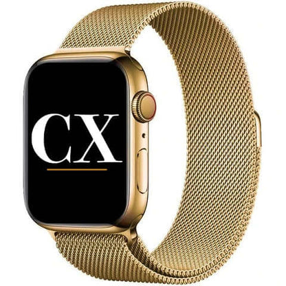 Connellx gold milanese mesh stainless steel metal apple watch strap