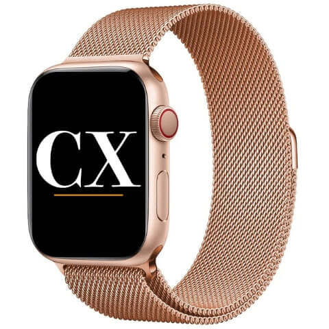 Connellx rose gold milanese mesh stainless steel metal apple watch strap